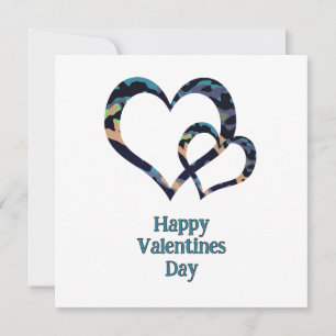 MVB Doppelt Trendy Blau Camouflage Herz Design