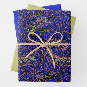 MVB Ethnic Swirl Weave - Jewel tone Geschenkpapier Set