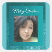 MVB-Imitate Aquamarines, individuell anpassbares D Quadratischer Aufkleber (Vorderseite)