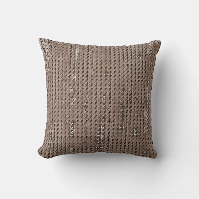 MVB Imitate Burlap Throw Kissen Torn Design/Taupe (Vorderseite)