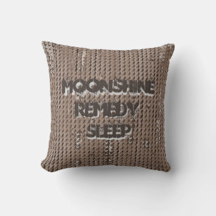 MVB Imitate Burlap Throw Kissen Torn/Taupe-Moonshi