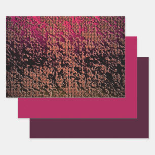 MVB Imitate Mauve Abstrakt Textur Design Geschenkpapier Set