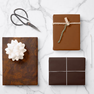 MVB Imitats Brown Suede Expresso Koordination Desi Geschenkpapier Set
