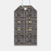 MVB Kariert Grau-Beige-Design Geschenkanhänger (Vorderseite)