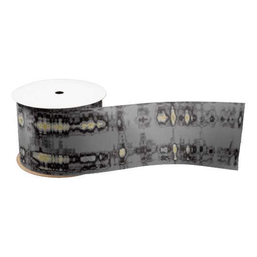 MVB Kariert Grau-Beige-Design Satinband (Spule)