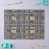 MVB Kariert Grau-Beige-Design Seidenpapier (Basteln)