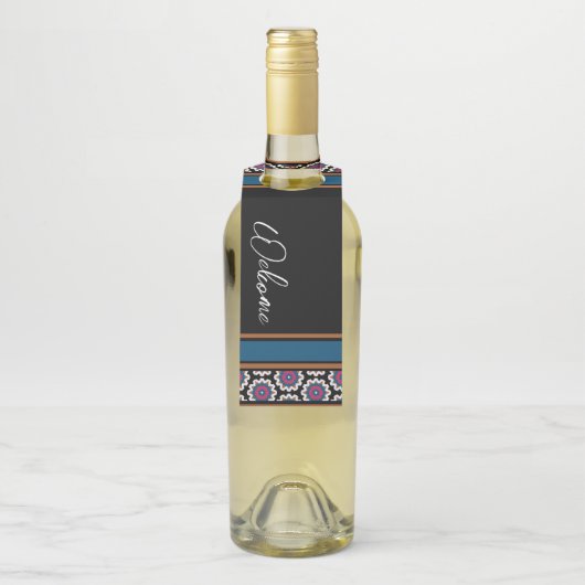 MVB Mexican Monogram Able Accelerator Border Desig Flaschenanhänger (Auf Flasche)