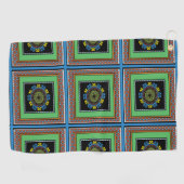 MVB Mexican Monogram Accent Border Design Golfhandtuch (Horizontal)