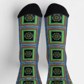 MVB Mexican Monogram Accent Border Design Socken (Oben)