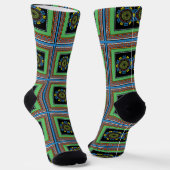 MVB Mexican Monogram Accent Border Design Socken (Gewinkelt)
