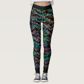 MVB Neon Effect Wave Links Design Leggings (Vorderseite)