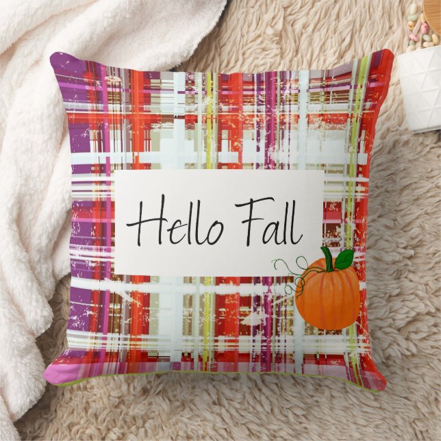 MVB Pumkin Kariert-Hello Fall Kissen (Decke)