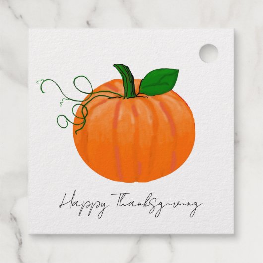 MVB Pumpkin Design Happy Thanksgiving Geschenkanhänger (Rückseite)