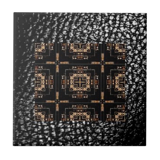 MVB Quad Cross Design Tile / Imitate Leather Black Fliese (Vorderseite)