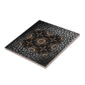 MVB Quad Cross Design Tile / Imitate Leather Black Fliese (Seite)