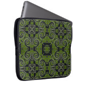 MVB Quad Twirl Design-Green Laptopschutzhülle (Vorne Rechts)