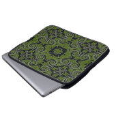 MVB Quad Twirl Design-Green Laptopschutzhülle (Vorne Knopf)