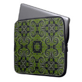 MVB Quad Twirl Design-Green Laptopschutzhülle (Vorderseite Links)