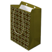 MVB Rich Bronze Gold Design Mittlere Geschenktüte (Rückseite Schrägansicht)