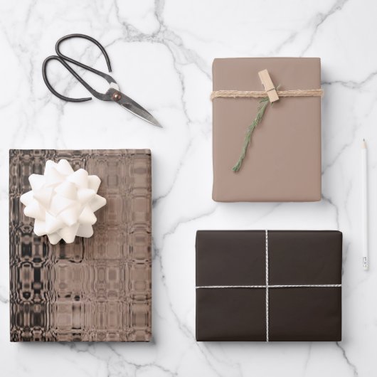 MVB Sepia-Imitat-Glas Geschenkpapier Set (Vorderseite)