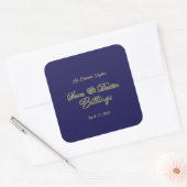 MVB Solid Navy - Blue Quadratischer Aufkleber (Umschlag)
