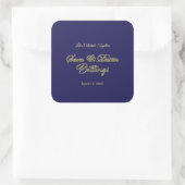 MVB Solid Navy - Blue Quadratischer Aufkleber (Tasche)