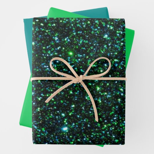 MVB Sparkly Green Blue Design Geschenkpapier Set (Beispiel)