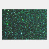 MVB Sparkly Green Blue Design Geschenkpapier Set (Vorderseite)