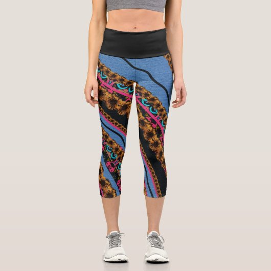 MVB Textile Abstrakte Creative Pieces Capri Leggings (Vorderseite)