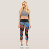 MVB Textile Abstrakte Creative Pieces Capri Leggings (Vorderseite)