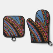 MVB Textile Abstrakte Creative Pieces Ofenhandschuh & Topflappen-Set (Vorderseite)
