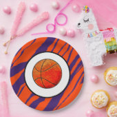 MVB Tiger Streifen Design- Basketball Pappteller (Party)