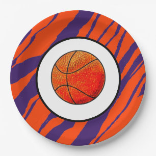MVB Tiger Streifen Design- Basketball Pappteller