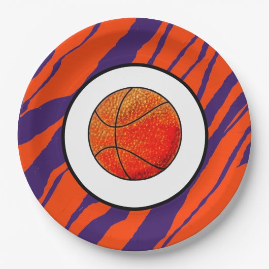 MVB Tiger Stripes Design- Basketball Pappteller (Vorderseite)
