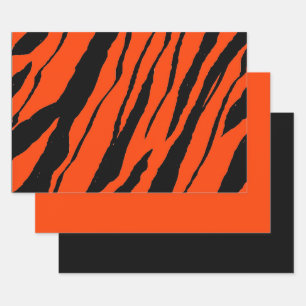 MVB Tiger Stripes Design - Orange & Black Geschenkpapier Set