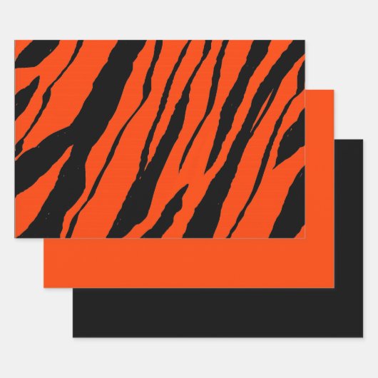 MVB Tiger Stripes Design - Orange & Black Geschenkpapier Set (Set)