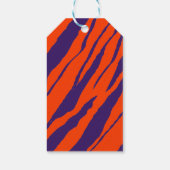 MVB Tiger Stripes Design - orange und Lila Geschenkanhänger (Rückseite)