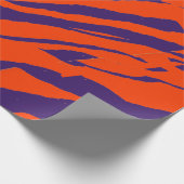 MVB Tiger Stripes Design - orange und Lila Geschenkpapier (Ecke)