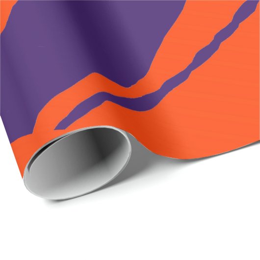 MVB Tiger Stripes Design - orange und Lila Geschenkpapier (Rolleneckpunkt)