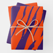 MVB Tiger Stripes Design - orange und Lila Geschenkpapier Set (Beispiel)