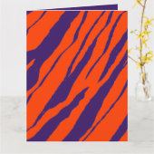 MVB Tiger Stripes Design - orange und Lila Karte (Gelbe Blume)