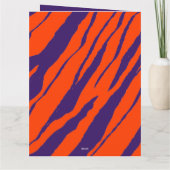 MVB Tiger Stripes Design - orange und Lila Karte (Rückseite)