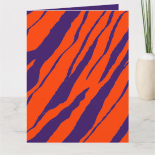 MVB Tiger Stripes Design - orange und Lila Karte
