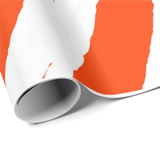 MVB Tiger Stripes Design - Orange & Weiß Geschenkpapier (Rolleneckpunkt)