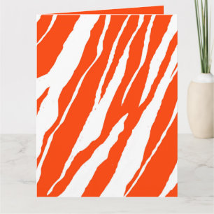 MVB Tiger Stripes Design - Orange & Weiß Karte