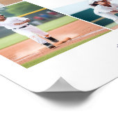 MVP Baseball Player Sports Photo Collage Keepsake Poster (Ecke)