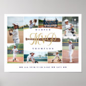MVP Baseball Player Sports Photo Collage Keepsake Poster (Vorne)