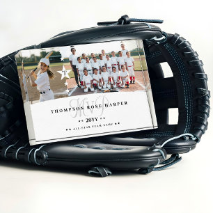 MVP Baseballspieler Sports-Fotocollage Andenken Fotoblock