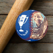 MVP Best Ever Vater Personalisierte Foto Blau Baseball