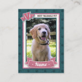 MVP Custom Pet Trading Cards Fun Dog Trading Card Telefonnummerkarte (Vorderseite)